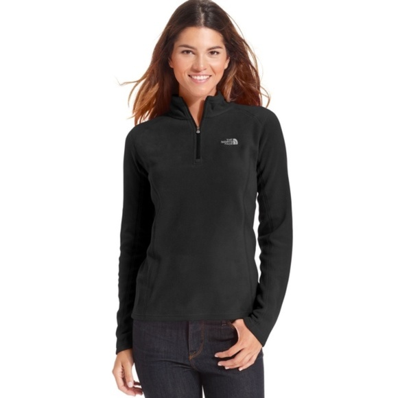 black north face quarter zip